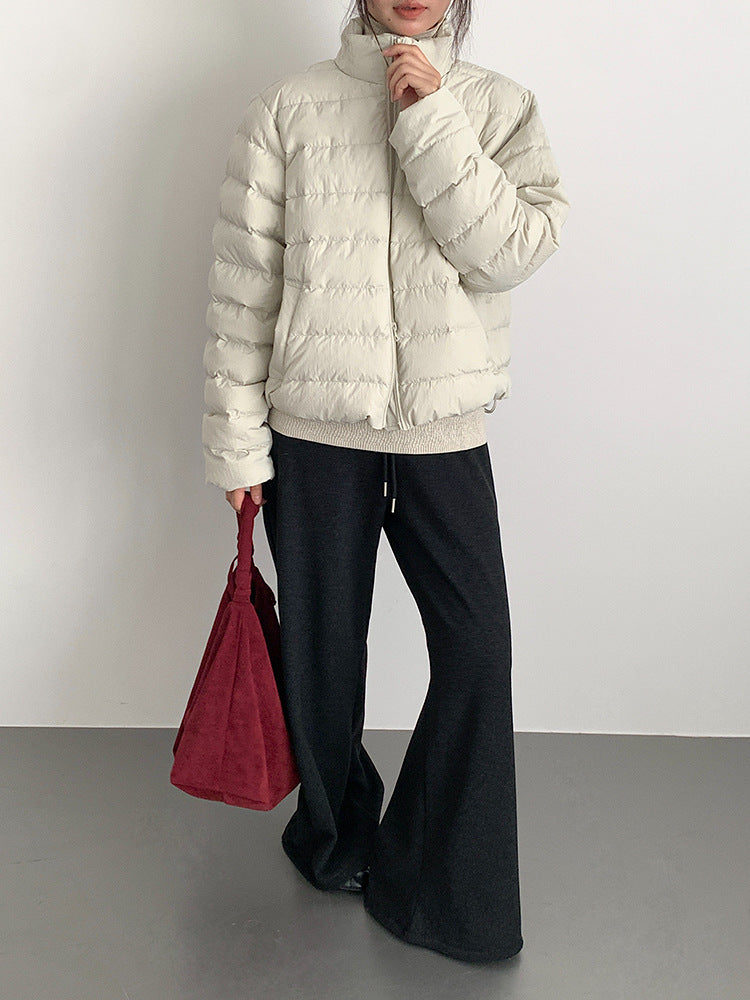 【LD11056】實拍慵懶高級感超修飾微喇叭衛褲251209