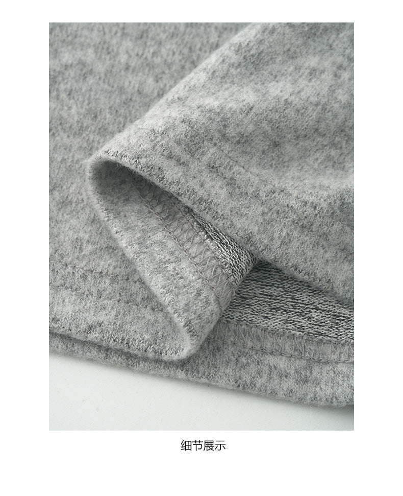 【H5499】實拍 復古磨毛狗狗印花長袖T恤251118