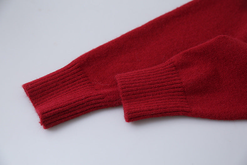 【LD11062】實拍慵懶高級感北極融針織毛衣（可拉一字肩）251209