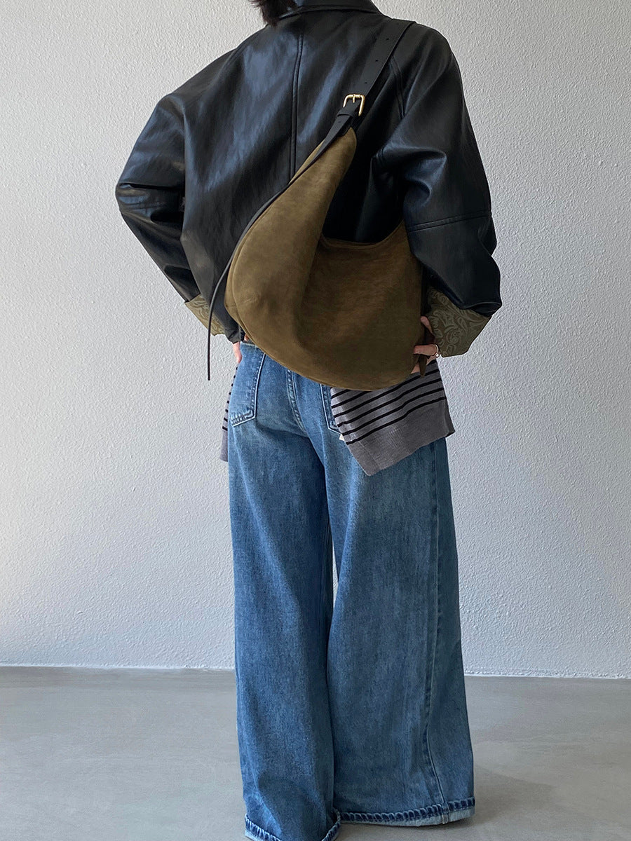 【cimz1667】實拍個性復古黑色工裝皮衣外套251120