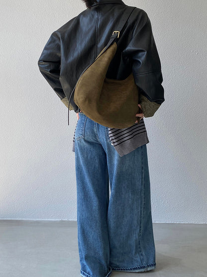 【cimz1667】實拍個性復古黑色工裝皮衣外套251120