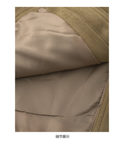 【H5493】實拍復古高領麂皮絨西裝外套251109