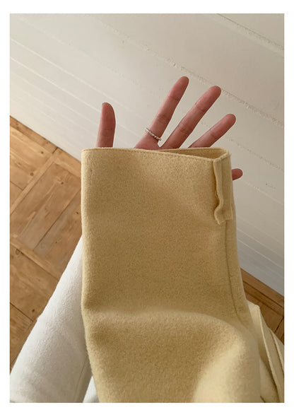 【H5479】實拍秋冬英倫翻領束腰雙面呢羊絨長外套251109