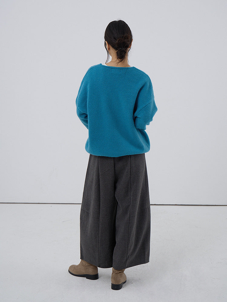 【LD3281】實拍慵懶寬鬆棉羊絨針織毛衣251103