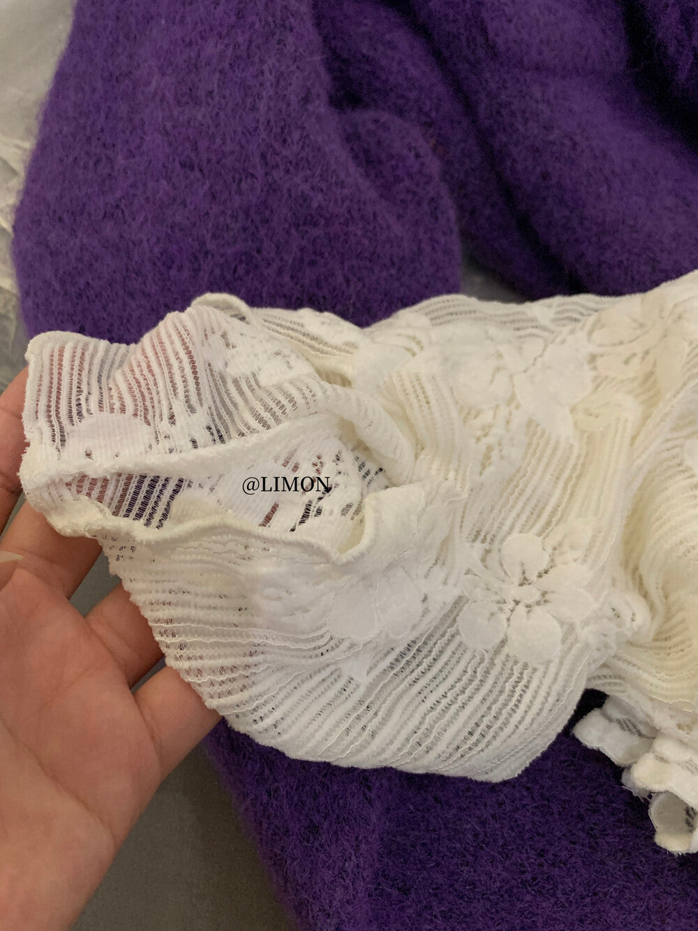 【L9320】實拍檸檬秋冬浪漫內搭立領長袖蕾絲衫251117