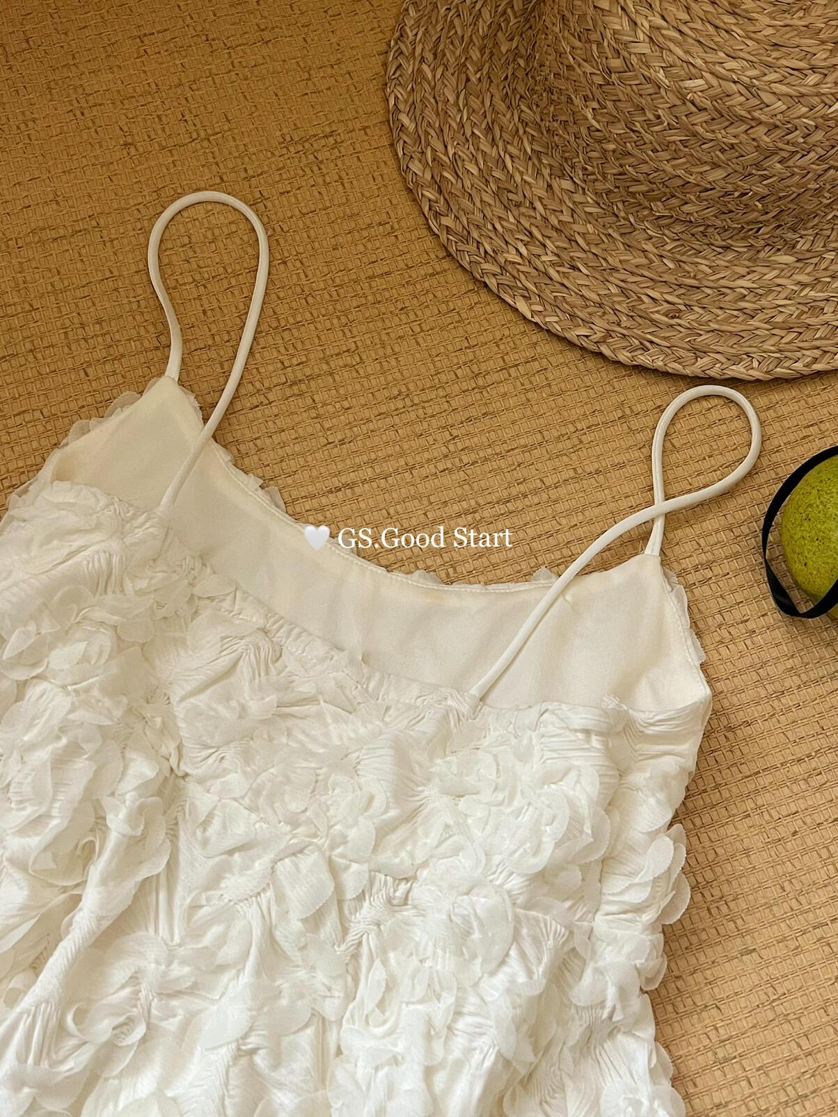 【LM0136X】夏日法式純慾風🕊️仙氣網紗立體花朵細肩帶娃娃裝260323