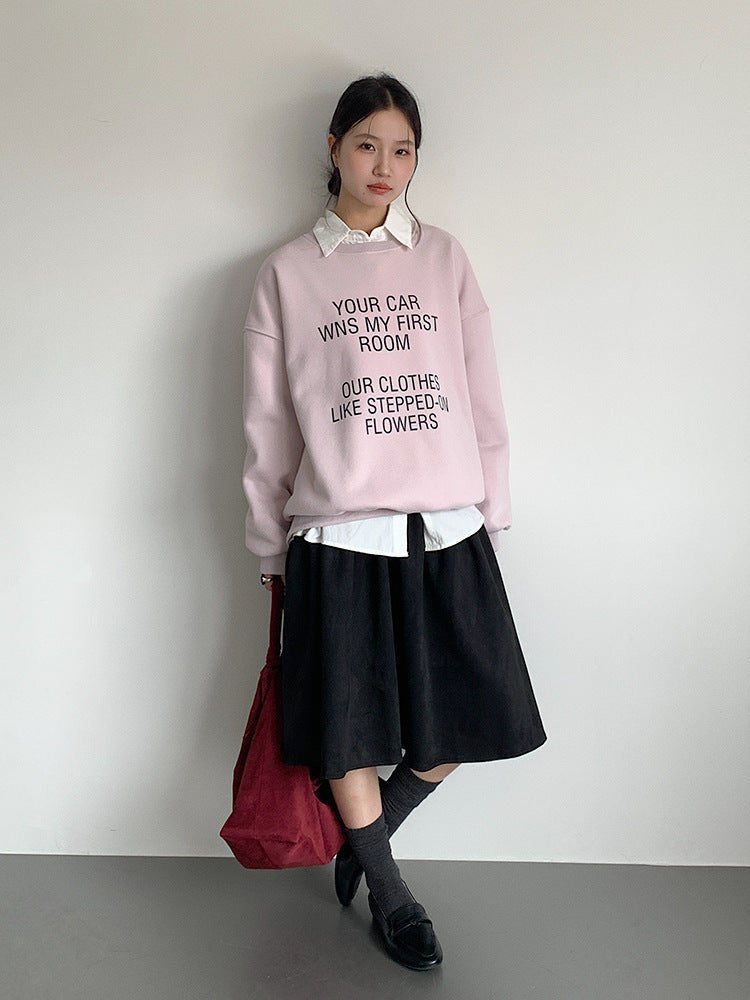 【LD11021】實拍加絨加厚印花寬鬆情侶裝衞衣251110