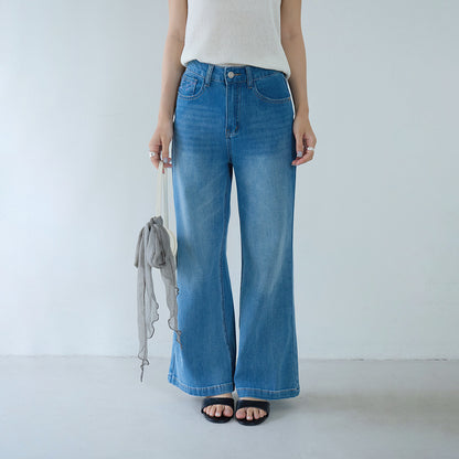 【LD11326】S~XL神級包容力大長腿👖四面彈舒適高腰顯瘦微喇叭牛仔褲260601