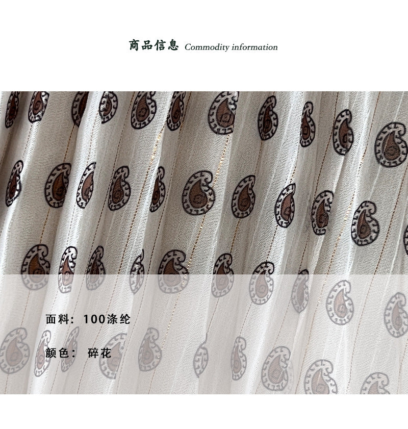 【cimz1901】法式復古浪漫🌹不規則波點荷葉邊高腰顯瘦開衩A字長裙260527