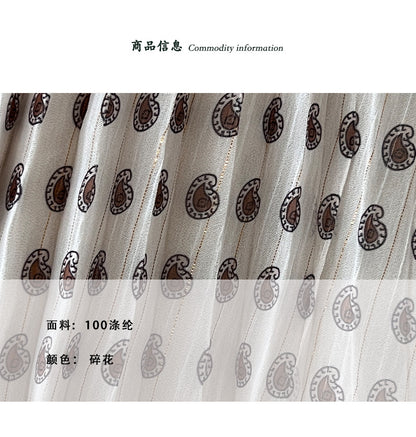【cimz1901】法式復古浪漫🌹不規則波點荷葉邊高腰顯瘦開衩A字長裙260527