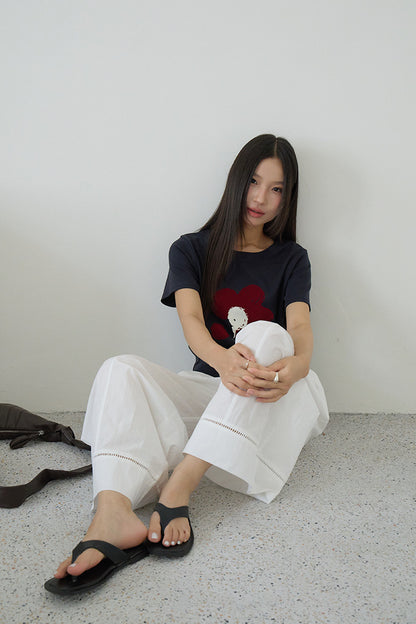 【L3020】實拍棉麻高腰九分寬鬆顯瘦寬褲250721