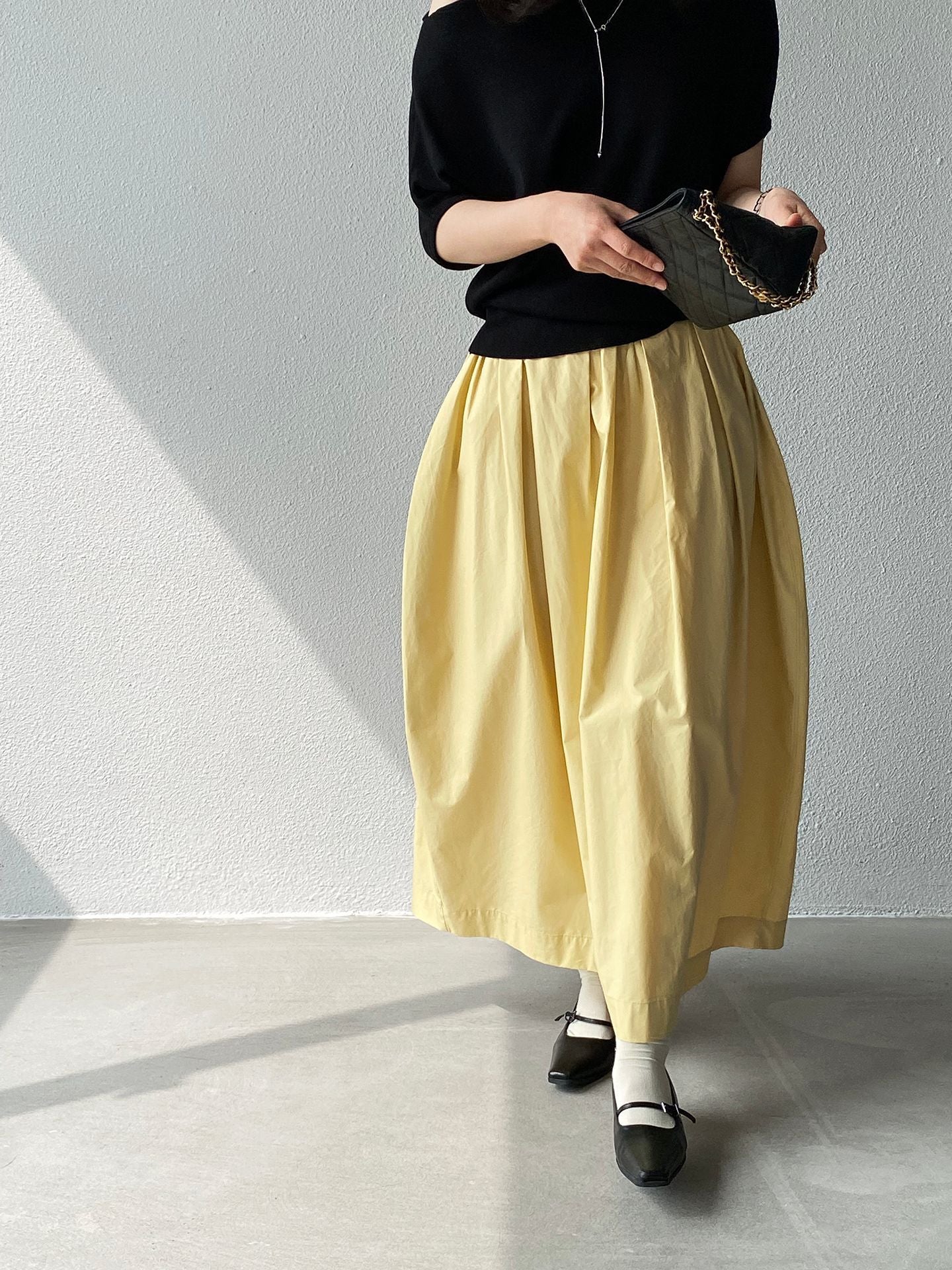 【cimz1815】實拍日系慵懶氛圍感✨百搭壓褶氣球花苞廓形長裙260409