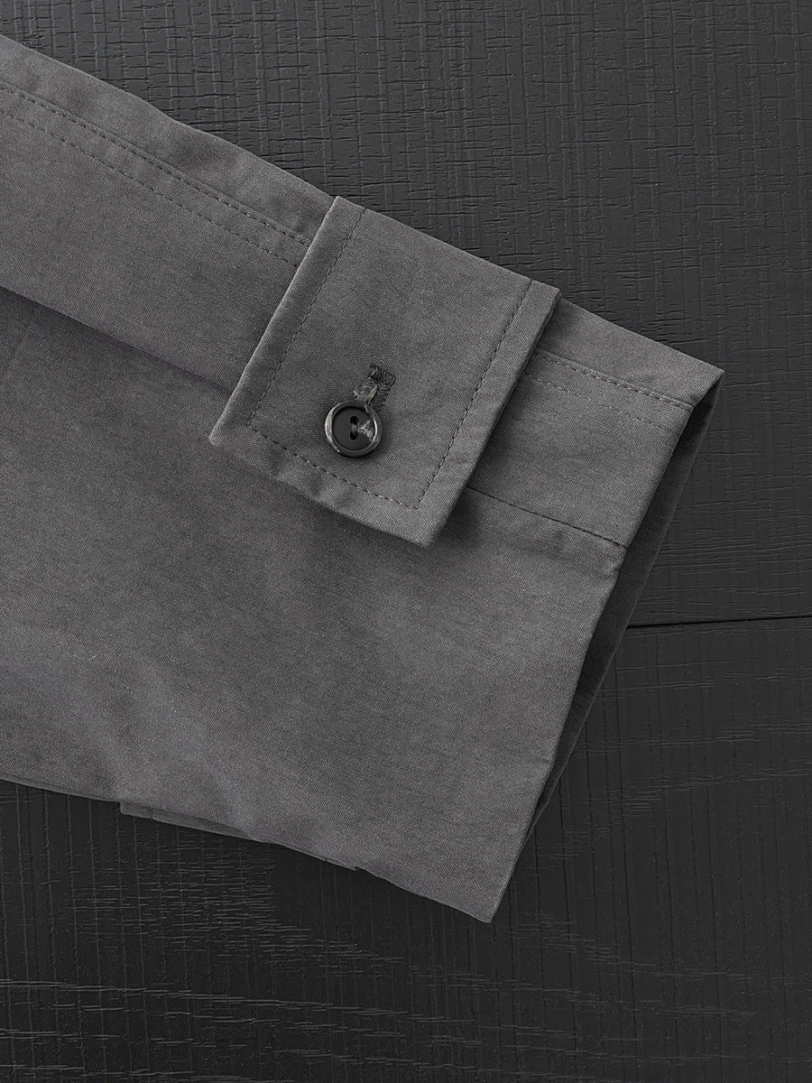 【cim1659】實拍秋冬復古英倫翻領風衣外套＋繫帶251030