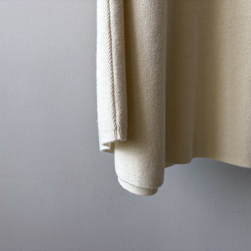 【Y0723】實拍冬季簡約針織大擺A字裙（棉羊毛4%)251106