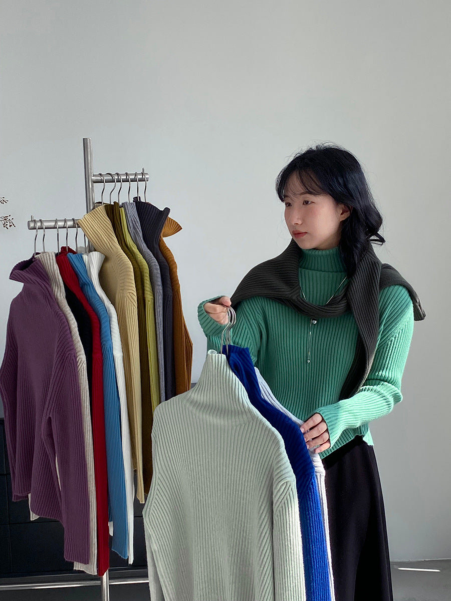 【cimz1388】實拍高領加厚高級感針織毛衣251128