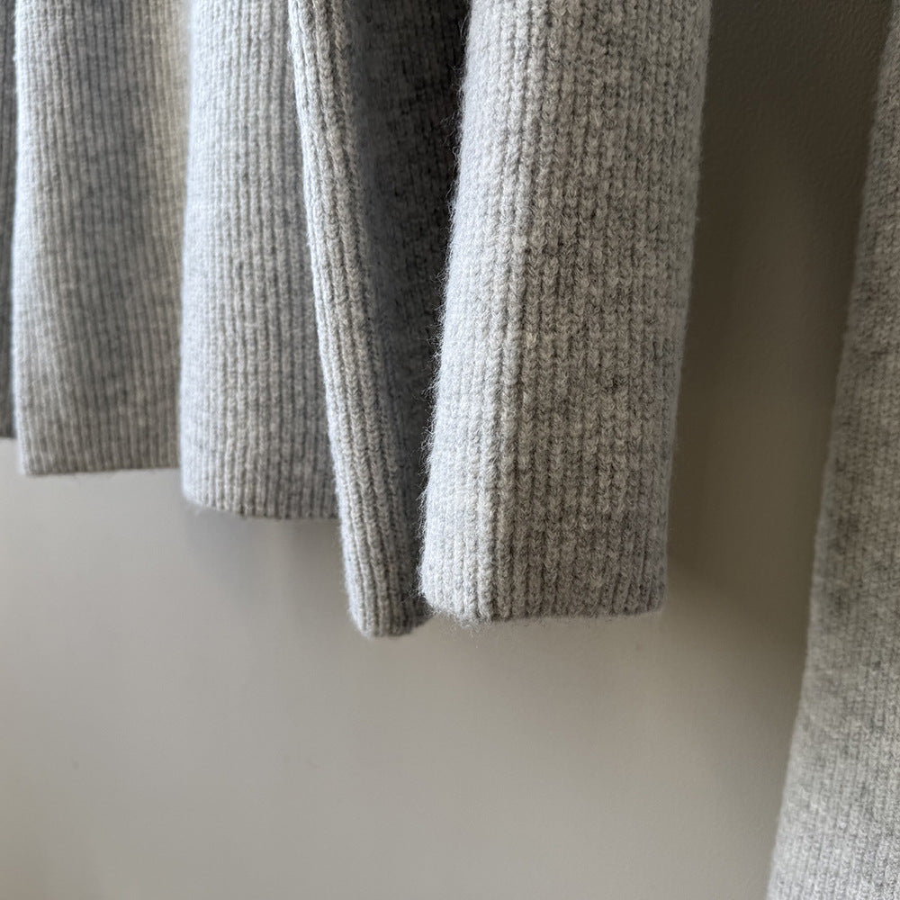 【YP680】 實拍深V慵懶毛衣＋針織長裙(含羊6%) 套裝251023