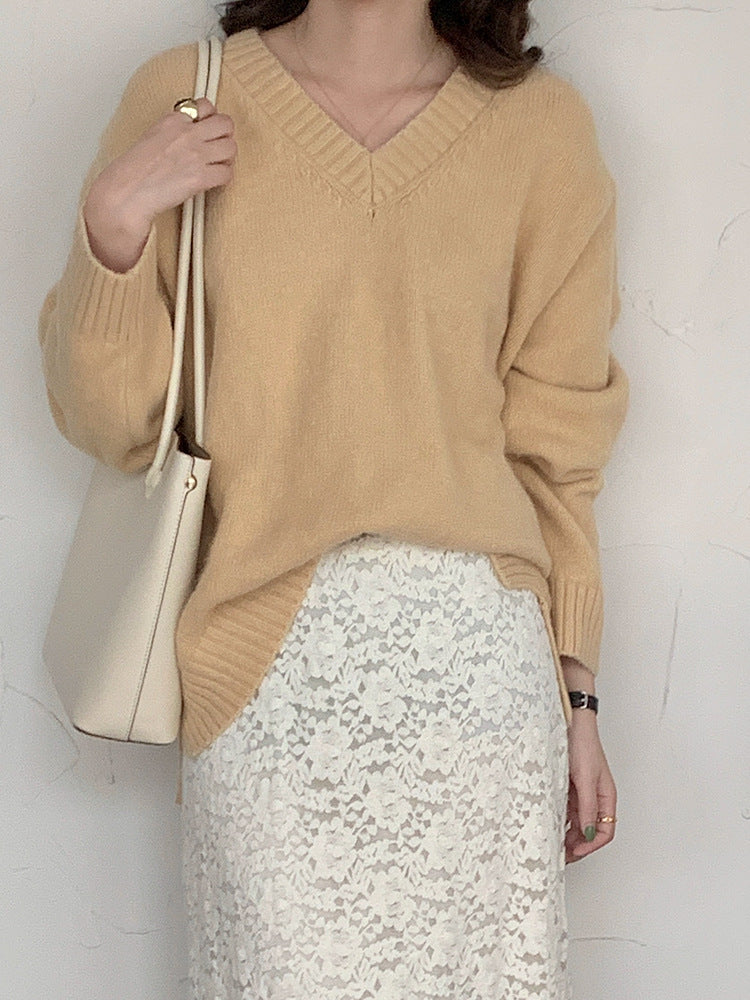 【LD9538】實拍慵懶軟糯寬鬆長袖針織毛衣251103