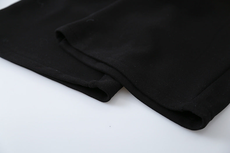 【LD11056】實拍慵懶高級感超修飾微喇叭衛褲251209