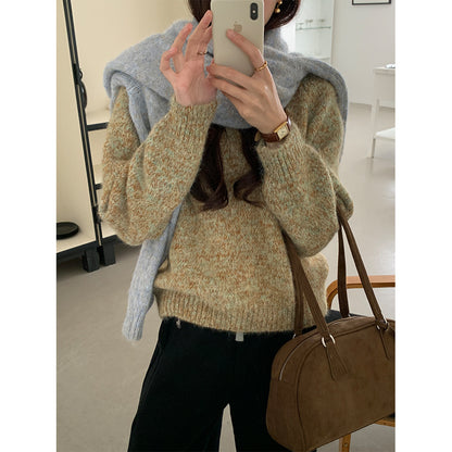 【H5505】實拍復古氣質花紗加厚針織毛衣251118