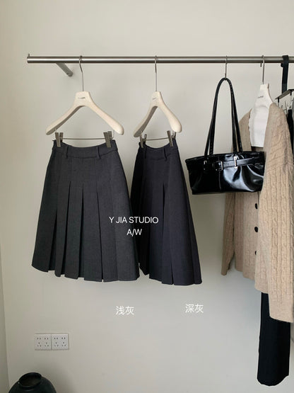 【L8309】實拍Y.JIA 伊嘉 秋冬簡約兩穿a字裙251208