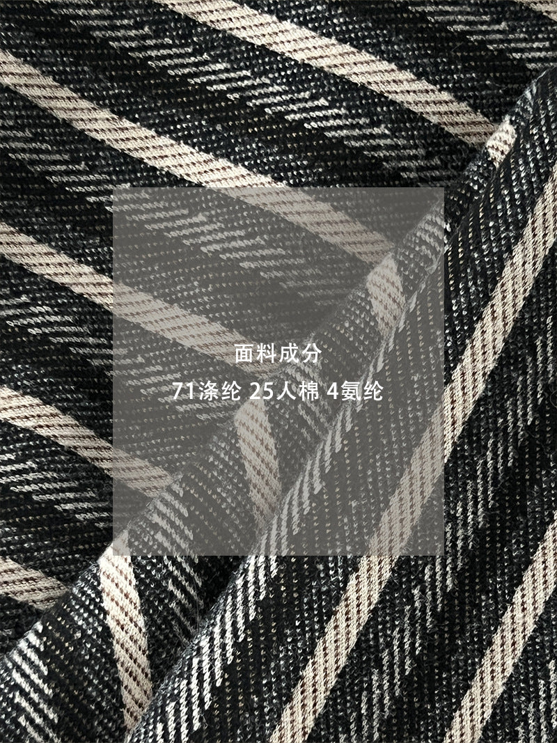 【cim2217】實拍時髦氣質斜紋高腰中長裙251030