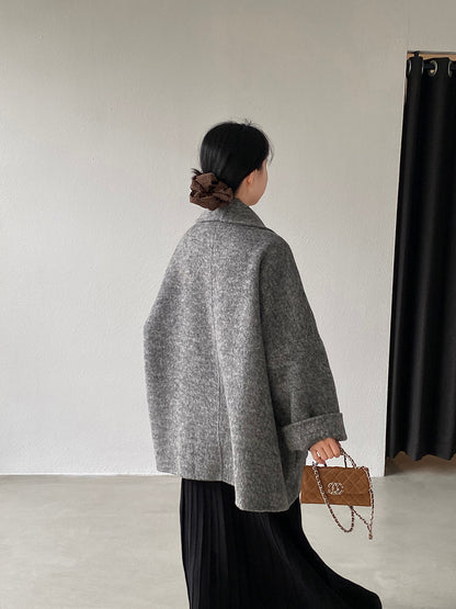 【cimz519】實拍冬天澳羊毛100%雙面呢大衣外套251201