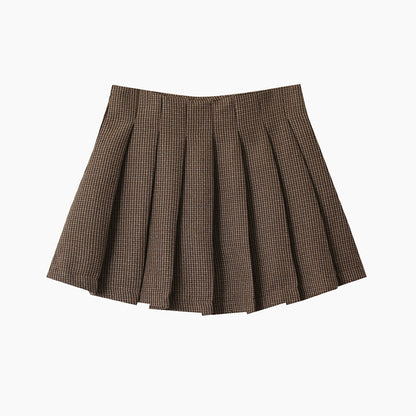 【LD3299】實拍S~XL秋冬露思同款～刺繡毛呢百褶裙251103