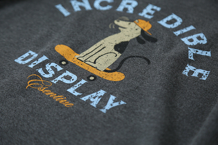 【LD3291】實拍韓國德絨小狗印花長袖T恤251103