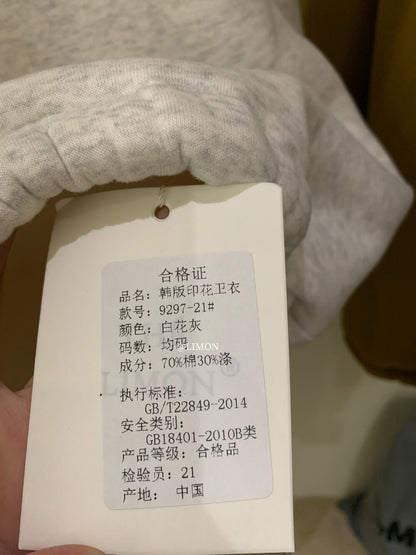 【L9297】實拍檸檬厚磅～米奇厚絨抽繩長袖衞衣251208