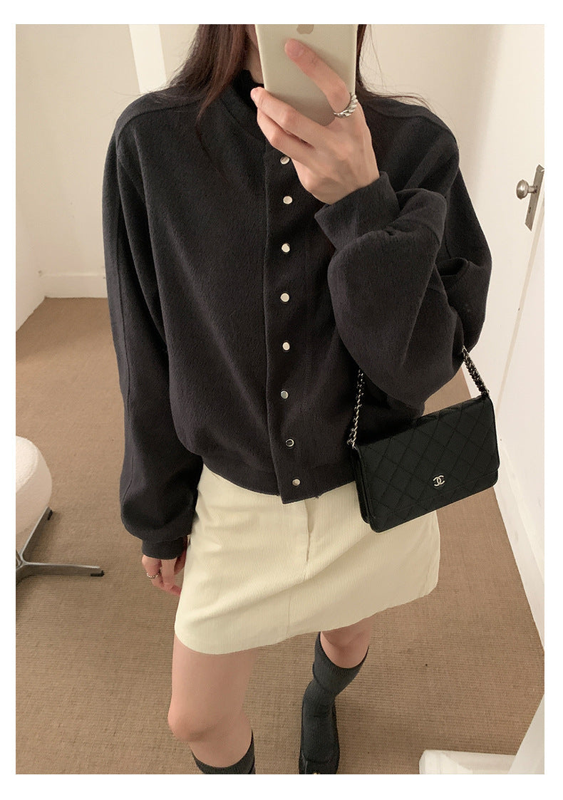 【H567】實拍秋冬挺版圓領棒球服外套251021