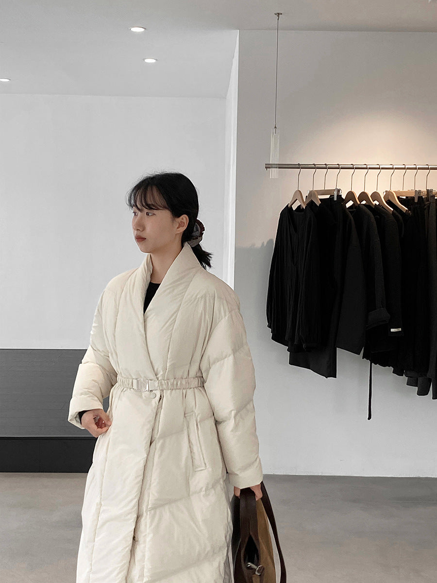 【cimz6386】實拍歐美大氣抗寒鎖温收腰氣質羽絨外套（白鴨絨90%)251120