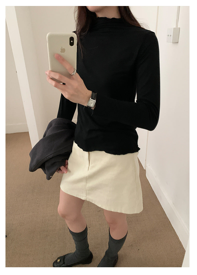 【H562】實拍秋冬S~XL必備復古高腰燈芯絨A字裙251021