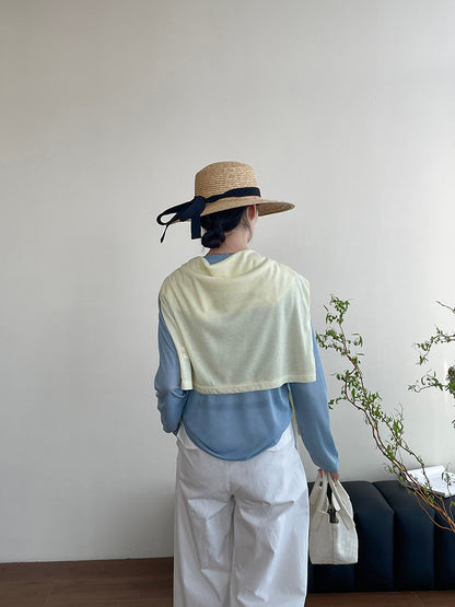 【cimYL9011】實拍春夏細緻天絲面膜微透長袖上衣250403