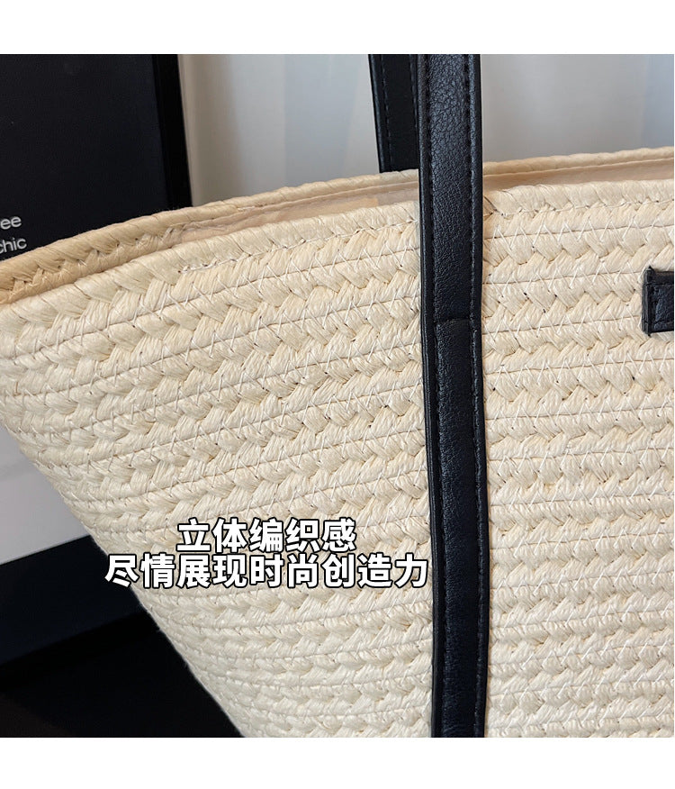 【BJCCC-2917】夏日海島度假去🌴ins風大容量編織托特包/單肩菜籃包260501