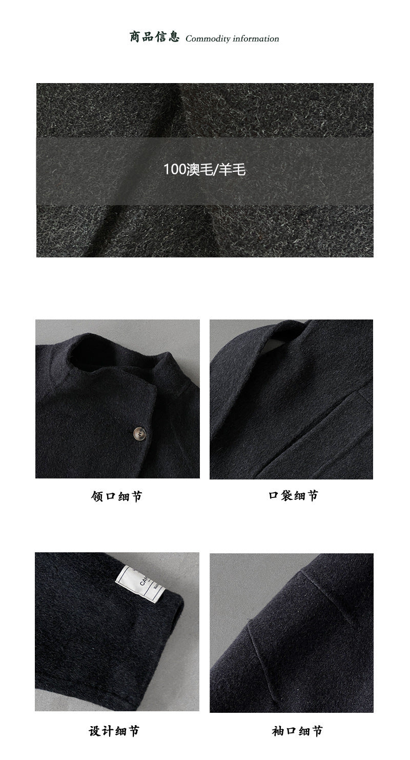 【cimzD6616】實拍高級大氣款雙面羊毛呢廓形外套大衣（100羊毛）251120