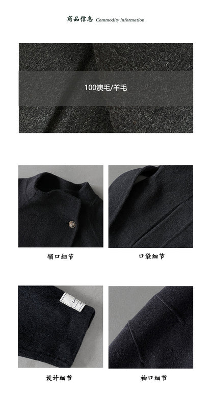 【cimzD6616】實拍高級大氣款雙面羊毛呢廓形外套大衣（100羊毛）251120