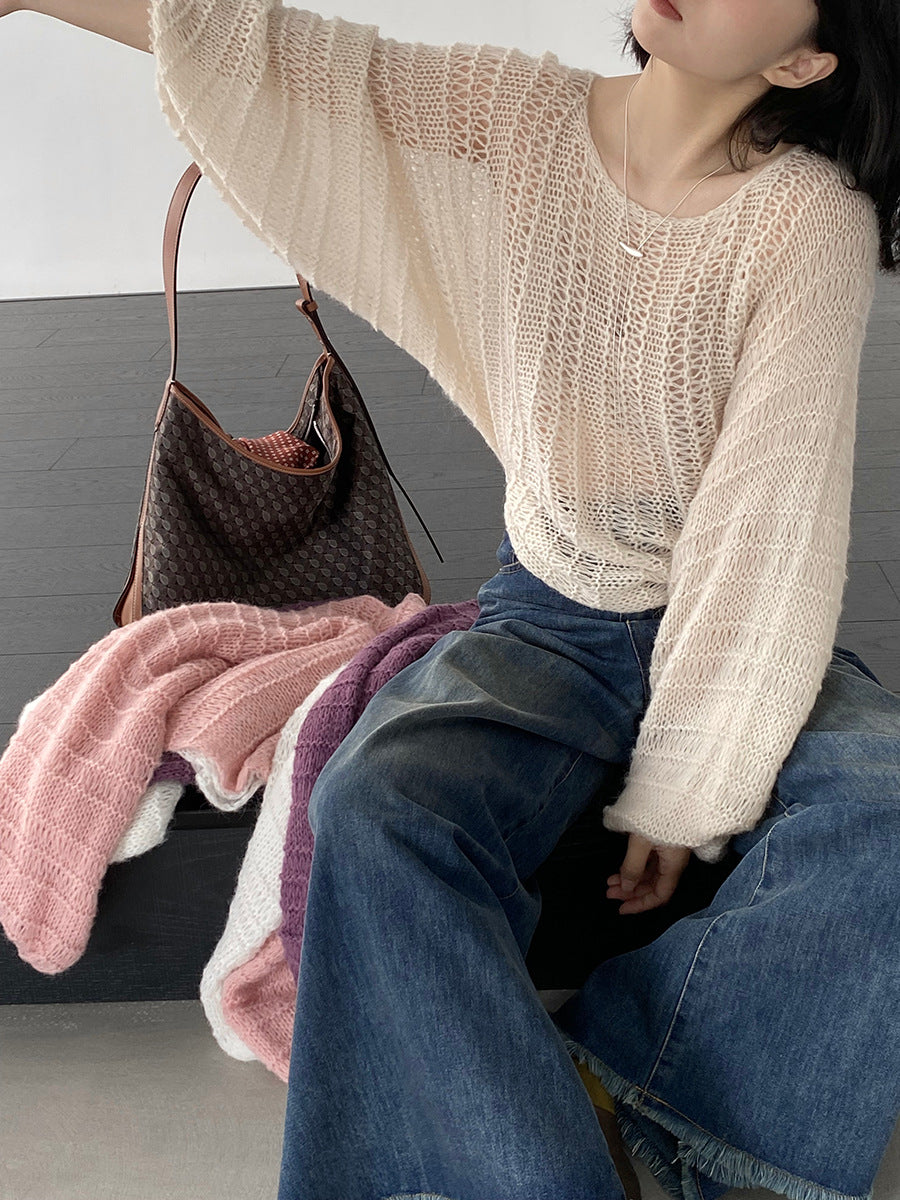 【cim0628】實拍温柔慵懒寬鬆針織薄罩衫（20羊毛）251114