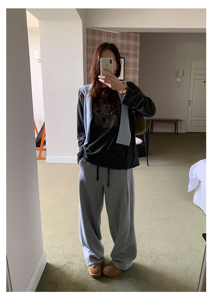 【H5508】實拍M~XL懶懶加厚奧粒絨舒適休閒彎刀褲型251118