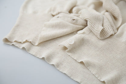 【LD11154】實拍韓系甜美減齡✨設計感荷葉薄款長袖針織衫260317