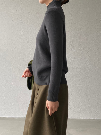 【cimz1190】實拍一體絨加絨加厚保暖小高領針織衫251120