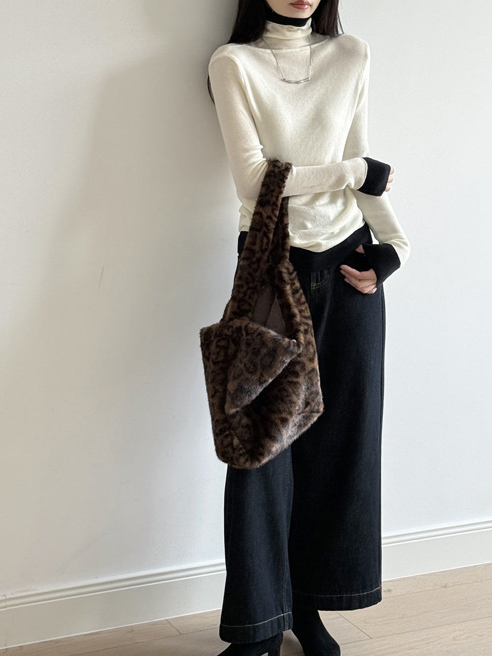 【Y981316】實拍S~XL冬季高腰加絨直筒牛仔褲含腰帶251106