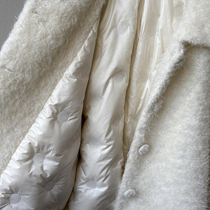 【Y8722】實拍高質感白鴨絨羊毛小香羊羔毛外套（白鴨絨90%)251106