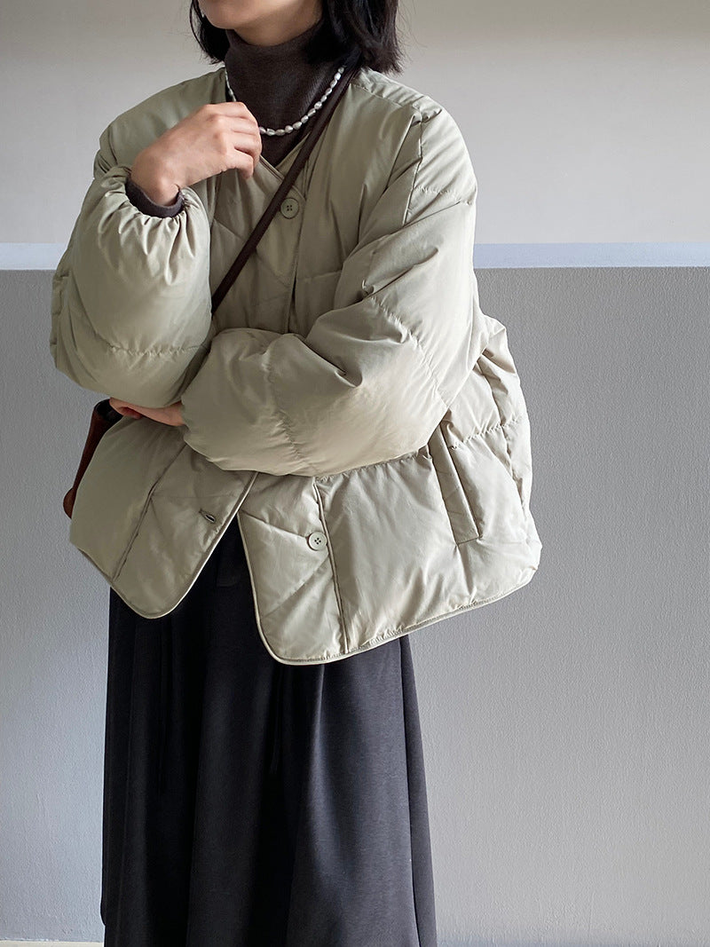 【cimz1010】實拍冬日温暖加厚90％白鴨絨羽絨外套大衣251128