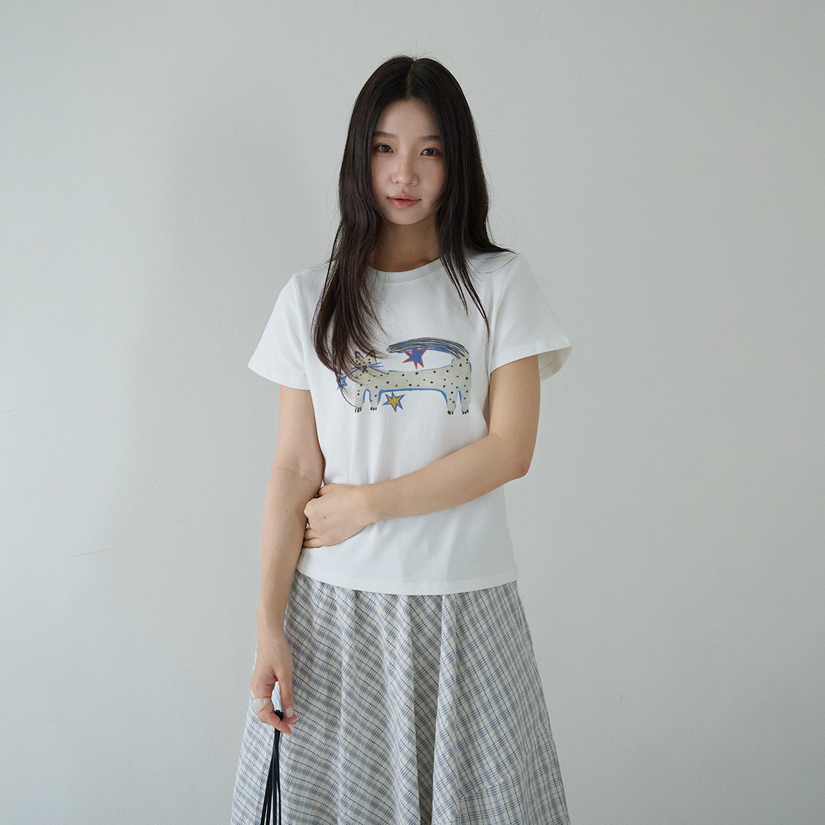 【LD11247】可愛貓奴必備🐱貓咪印花圓領短袖T恤260427