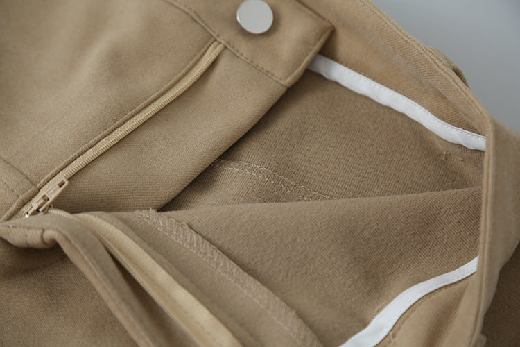 【LD3302】實拍S~XL秋冬顯瘦直筒毛呢休閒褲251103