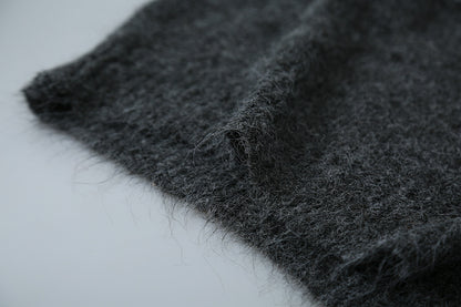 【LD11004】實拍兔絨毛混紡費爾島針織毛衣半拉鏈大翻領251110