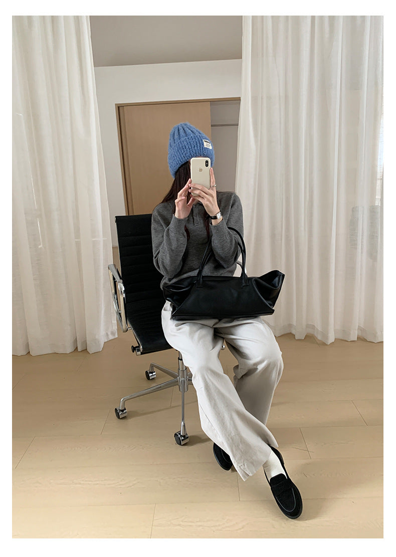 【H566】實拍秋冬高腰斜紋棉挺版西裝長褲（後鬆緊腰）251021