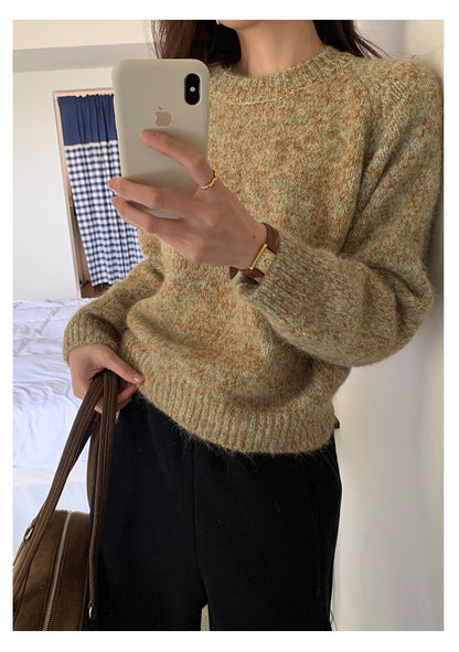 【H5505】實拍復古氣質花紗加厚針織毛衣251118