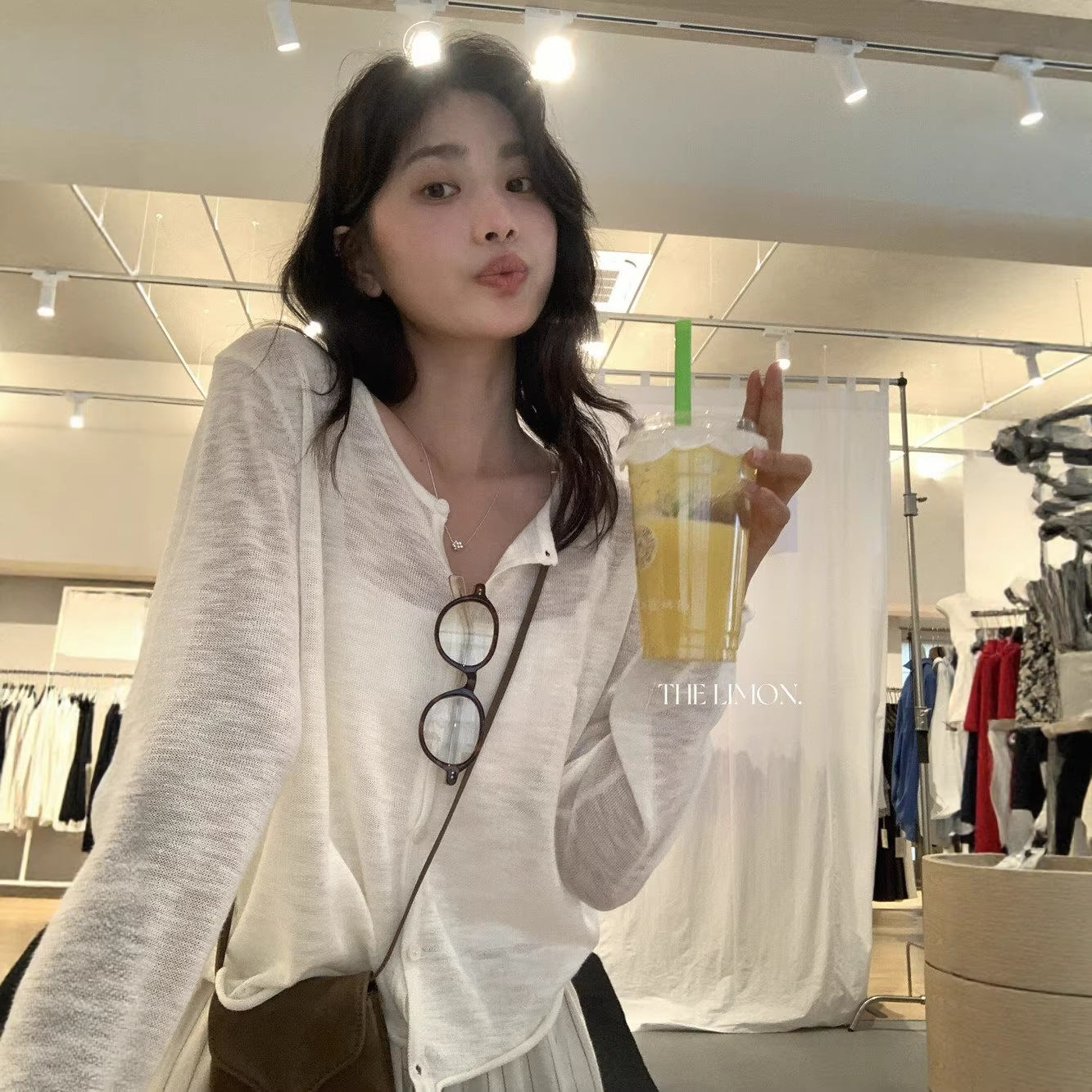【LSC1092】夏日防曬仙女款☁️氣質圓領竹節麻薄款針織防曬小外套260428
