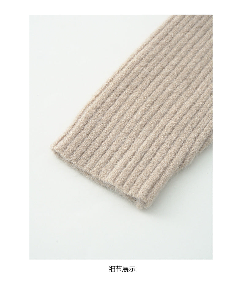 【H5484】實拍秋冬加厚慵懶高領針織毛衣251109